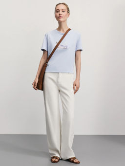 Футболка из хлопка с принтом / Zarina  фото 2