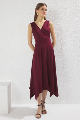 Murdum Pike Y?rtmacl? Kruvaze Kapamal? Maxi Esnek Orme Elbise TWOSS25EL00458 - Trendyolmilla фото 2