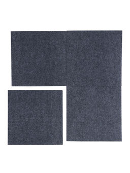 Ковролин самоклеящийся для пола и для стен, 300×300 мм, цвет тёмно – серый, 10 шт.