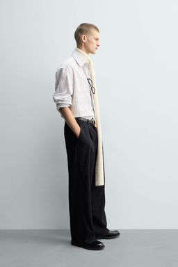 IRREGULAR STRIPED JACQUARD SHIRT - Zara фото 4