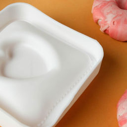 Форма для выпечки и муссовых десертов KONFINETTA Любовь в квадрате, силикон, 11,4?12?4,4 см, цвет белый фото 5