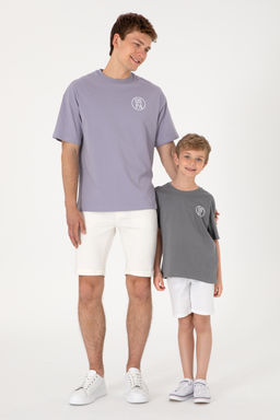 Erkek Гocuk Gri Oversize Bisiklet Yaka TiЕГrt - U.s. polo assn фото 3