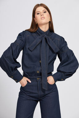 Блузка темно-синий - Eola фото 3