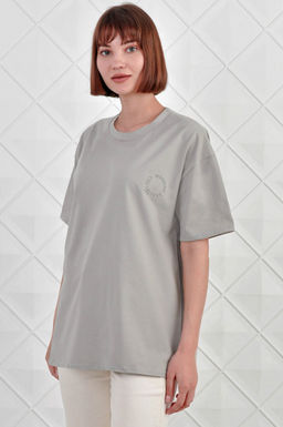 Арт. 3731 Футболка женская 42-52 (6 шт) Цвет:светло-серый