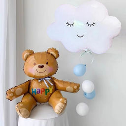 Воздушный шар фольгированный 30" «Мишка», под воздух