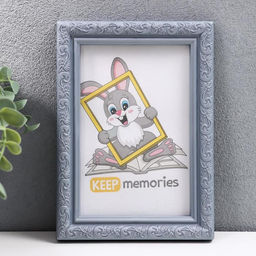 Фоторамка для фото 10×15 см Keep memories, Zuri, пластик, серебристый