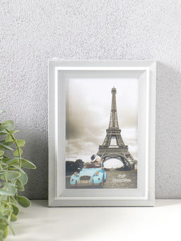 Фоторамка пластик 10х15 см "Остин" бело-серый 18,5х13,5х1,5 см