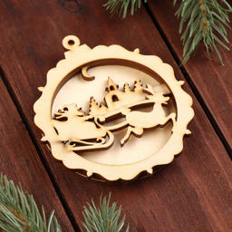 Цена за 2 шт. Новый год.Заготовка для творчества, новогодняя игрушка"Сани" 7,5х8,5 см