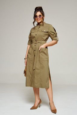 Платье 6339 оливка, Платье, Пояс