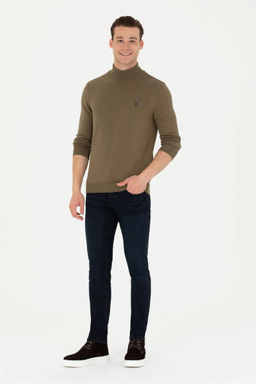 U. S. Polo Assn Мужской базовый свитер цвета хаки - U.s. polo assn фото 4