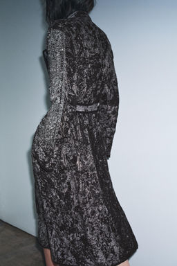 ZW COLLECTION LIMITED EDITION EMBROIDERED VELVET KIMONO - Zara фото 3