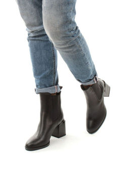 01-PCM450-1 BLACK Ботинки Челси демисезонные женские (натуральная кожа, байка) - Фабричный китай фото 4