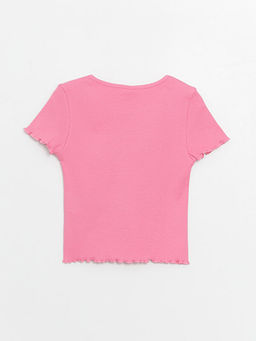 Bisiklet Yaka K?sa Kollu K?z ?ocuk Ti??rt - Waikiki фото 2