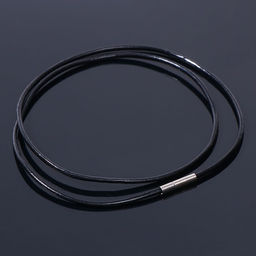 Цена за 10 шт. Шнурок кожаный d=1.5 мм, 45 см, чёрный