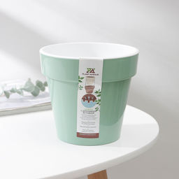 Цена за 2 шт. Кашпо для цветов со вставкой «Порто», 1 л, цвет нефрит