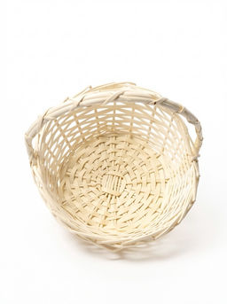 Корзина плетёная для хранения Matu, с ручкой, лоза, белая, набор 3 шт.