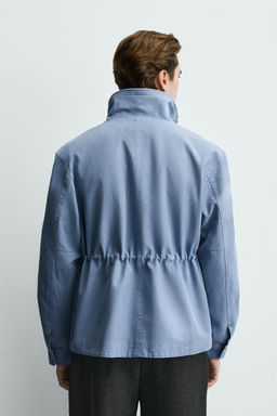 CAZADORA REGULAR FIT ALGOD?N LAVADO / Azul claro - Zara фото 3