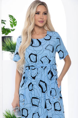 Платье Цветы лета голубое П10214 - Lt collection фото 6