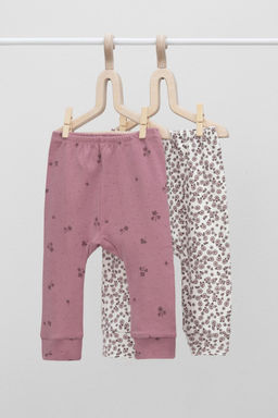 Crockid _ К 4718-2уп/роз.скандинавские цветы,клевер брюки для дев