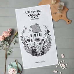 Полотенце кухонное Доляна Дом там где сердце 35х60 см, 100% хл, 160г/м2  фото 6