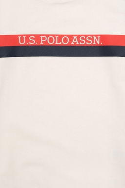 Свитшот для мальчика U.S. Polo Assn кремовый хлопок  фото 8