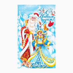 Набор кухонных полотенец Доляна С новым годом 35х60см-4шт, 100% хлопок  фото 3