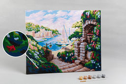 ФРЕЯ PNB/PL-030 Набор для раскрашивания по номерам 50 х 40 см Лазурное побережье фото 5