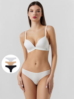 Трусы бразилиана женские в наборе, 3 шт