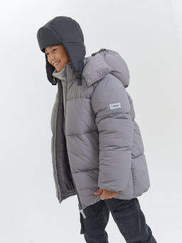 Шапка ушанка зимняя Графит 7+ - Bungly фото 3