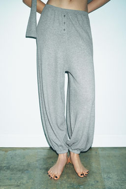 COTTON BLEND KNIT SAROUEL TROUSERS - Zara фото 2