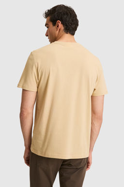 Erkek Regular Fit Bisiklet Yaka Bej Basic Ti__rt - U.s. polo assn фото 5