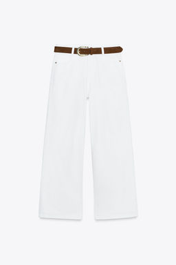 Z.10 HIGH-WAIST BELTED CULOTTES JEANS