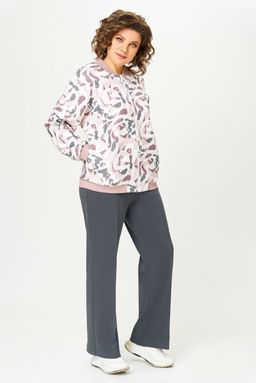 Блуза Swallow 803.2 черный+серебряный узор фото 444