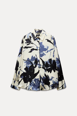 PRINTED SATIN SHIRT - Zara фото 3