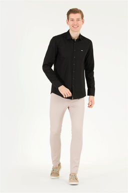 U. S. Polo Assn / Мужская черная базовая рубашка с длинным рукавом - U.s. polo assn фото 10