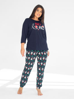 Пижама женская кулирка с брюками "ДЕД МОРОЗ"