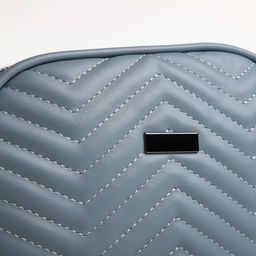 Сумка женская кросс-боди на молнии, цвет серо-синий - Simaland фото 5