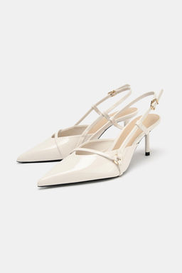 STRAPPY HIGH-HEEL SHOES WITH BUCKLES - Zara фото 4