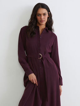 Beli Kemerli G?mlek Elbise