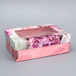 Цена за 2 шт. Коробка складная подарочная Самой нежной, 21?15?7 см с окном