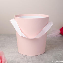Коробка для цветов 14х15 см / 527-4PINK /уп 300/