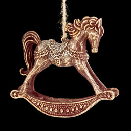 Цена за 1 шт. Украшение ErichKrause Decor Рождественская лошадка-качалка 12см  фото 2