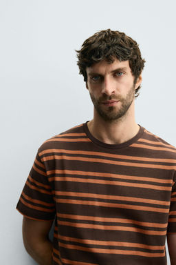 STRIPED JACQUARD T-SHIRT - Zara фото 5