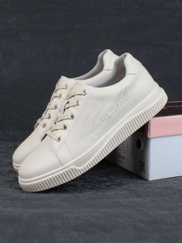 05-PDD165-2 BEIGE Кроссовки женские (натуральная кожа)