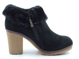 F01 BLACK Ботильоны женские (натуральная замша, байка) - Фабричный китай фото 7