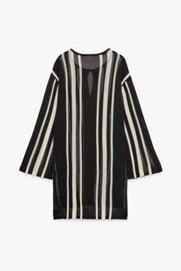 STRIPED KNIT TUNIC WITH LINEN - Zara фото 2