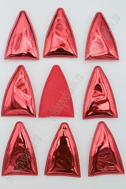 Патч 3D, глянец Ушки вытянутые 7*5 см (10 шт) SF-1882, красный