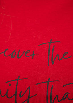 Kedi Bask?l? K?rm?z? Tisort - Mavi фото 7