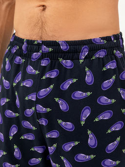 Шорты мужские в синем цвете в баклажаны - Mark formelle фото 4