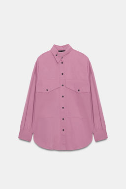 OVERSIZE HIGH-NECK SHIRT - Zara фото 8